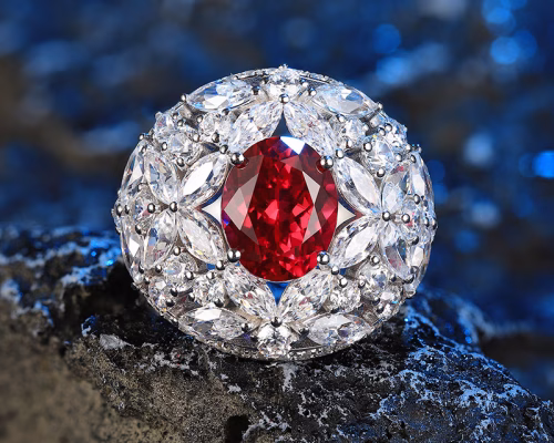 Pigeon-Blood-Red-Ruby-Ring-Pure-Silver-High-End-Jewelry-Women-s-Ring